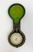 Negretti & Zambra (London) compensated pocket barometer, the silvered dial numbered 20210, in