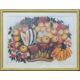 Colour print still life showing fruit with a melon being cut, cherries, grapes, apples, sweet - Image 1 of 2