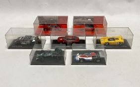 Seven Paul's Model Art Minichamps diecast model cars to include 1600 Spider Duetto 1966, Giulia