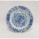 18th/19th century Chinese porcelain charger with underglaze blue decoration of scrolling foliage, - Image 1 of 2