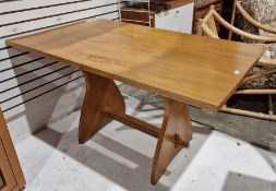 Modern rectangular trestle-style table