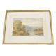 William James Ferguson (act. 1849-1886) Watercolour drawing  Lakeside landscape with single - Image 1 of 2