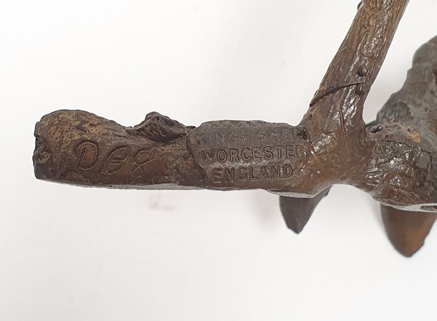 Pair of Albany Fine China Limited birds on bronze branches, one inscribed 'Nut Hatch' and the - Image 11 of 16