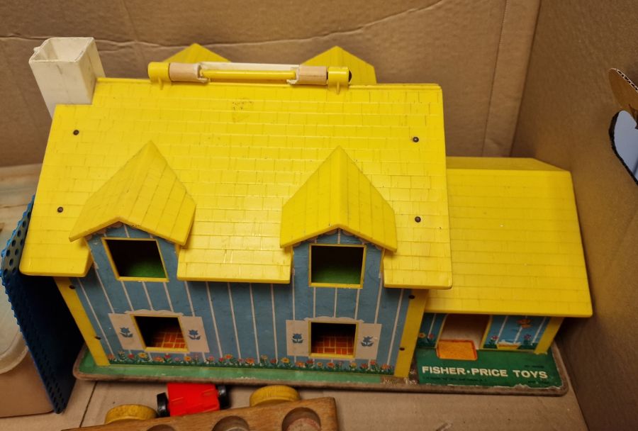 One box of  children's toys to include diecast models, jigsaws, board games to include Dinky Toys - Image 2 of 3