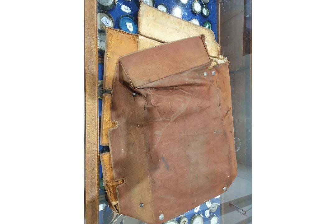 A crocodile skin suitcase, early to mid 20th century, gilt lettering stamped for John Bagshaw & - Image 33 of 36