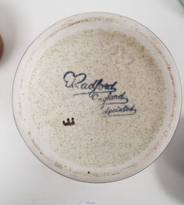 Collection of 20th century studio pottery including a tall mast headed vessel, indistinctly - Image 5 of 7