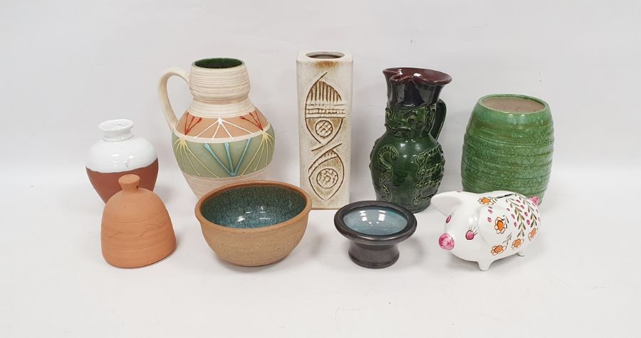 Collection of studio and art pottery including 1960's West German (Carstens Tonneshof) vase