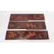 Set of three lacquered carved wood panels of figures and musicians in lakeside gardens, others - Image 1 of 26