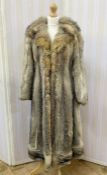 Vintage fox fur full-length coatCondition ReportSeveral areas of damage as per images; leather split