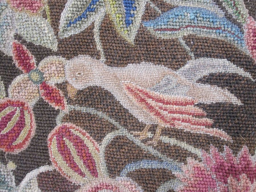 19th century needlepoint embroidery of biblical scene, titles in German gothic script, 'Exile from - Image 10 of 12