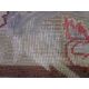 Mid-18th century antique needlepoint settee cover, depicting a noble lady and gentleman with two - Image 6 of 13