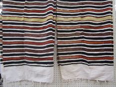 Vintage handwoven African Malian Fulani wool/cotton striped wedding blanket (appears to have been