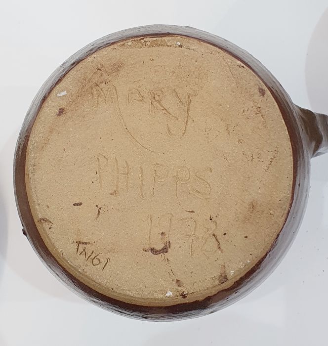 Sidney Tustin (1913-2005) for Winchcombe Pottery, a slipware oil pot, impressed marks to base (h. - Image 8 of 10
