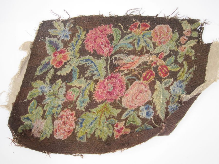 19th century needlepoint embroidery of biblical scene, titles in German gothic script, 'Exile from - Image 11 of 12