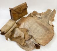 Vintage crocodile handbag and lizard skins (1 box)