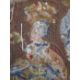 Mid-18th century antique needlepoint settee cover, depicting a noble lady and gentleman with two - Image 5 of 13