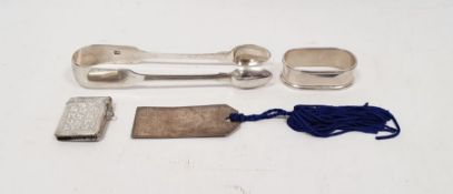 Pair of Victorian silver sugar nips, London 1843, maker IH, 1ozt approx., a 20th century silver