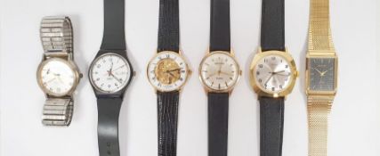 Gent's Accurist wristwatch, Zeon wristwatch, Jean Pierre wristwatch and two others (5)