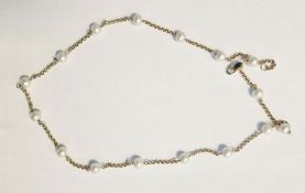 9ct gold and pearl necklace