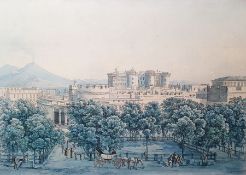 19th century school Two watercolours and pen  Landscapes, unsigned (2)