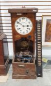Time Recorder Supply and Maintenance Co. Ltd. clocking-on clock with two numbered card holders (in
