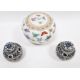 20th century lidded ovoid pot in the Chinese taste, decorated with butterflies and two ginger - Image 2 of 6