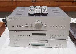 A system of Cambridge Audio components comprising Azur 640A integrated amplifier (0507 0355), Azur