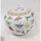 20th century lidded ovoid pot in the Chinese taste, decorated with butterflies and two ginger - Image 3 of 6