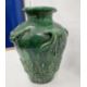19th century French / Continental green glazed searthenware twin-handled pot with wreath and leaf - Image 2 of 6