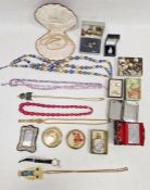 A quantity of costume jewellery, beaded necklaces, chain necklaces etc (1 box)