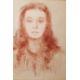 20th century school  Pastel  Still life, study of fruits, unsigned and another portrait study (2) - Image 2 of 4