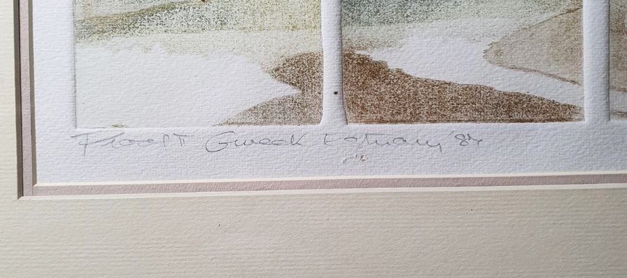 20th century school  Lithographic study Estuary scene, indistinctly titled and dated 87 lower - Image 3 of 3
