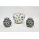 20th century lidded ovoid pot in the Chinese taste, decorated with butterflies and two ginger - Image 1 of 6