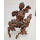Japanese root carving of a figure on horseback - Image 3 of 3