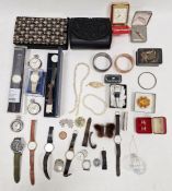 Quantity of costume jewellery and watches (1 box)