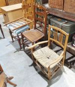 Three assorted chairs