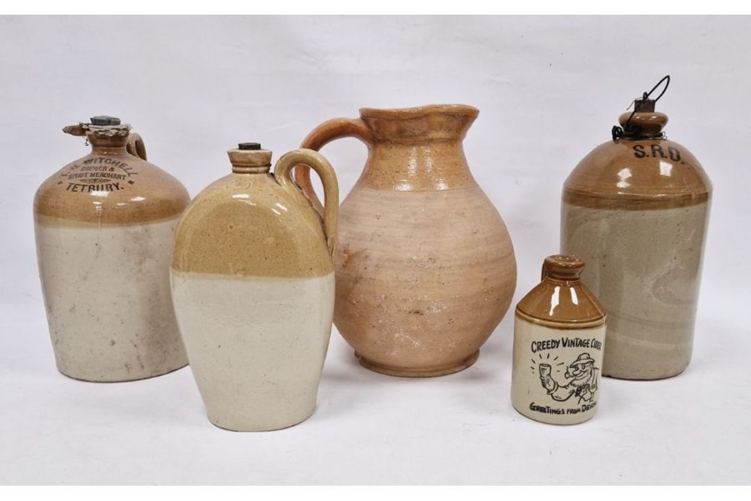 Stoneware bottles and jugs to include one marked 'T H Witchell Brewer & Spirit Merchant, Tetbury', - Image 1 of 12