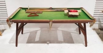 Embassy World Champion snooker table by Power Glide, 6ft x 3ft to include cues, scoring board,