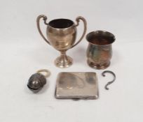 1920's silver cigarette case, initialled, inscribed to inside 'Quetta Horse Show, Endurance Ride