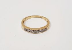 18 carat gold diamond half-eternity ring