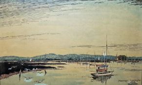 ADS (20th century) Pen and watercolour  