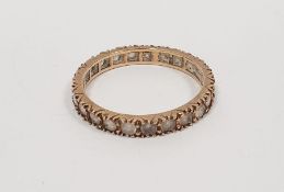 Gold and white stone full eternity ring