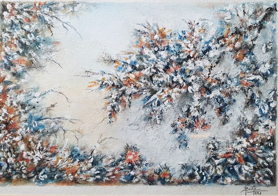 After D Teniers  Engraving  Dancing couple and another engraving  Beate Watercolour gouache  Study - Image 3 of 9