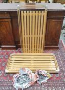 Two modern batterie de cuisine hanging pan racks with hooks