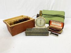 Rothemel Ltd hot water bottle, Smiths English Clocks Ltd table lamp clock, Viceroy razor (boxed),