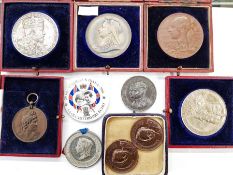 Quantity of Royal Coronation souvenir badges, medals, souvenir medallions etc. (2 boxes)