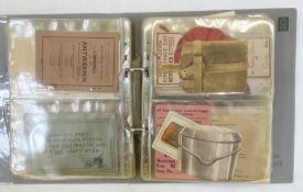 Four albums of advertising ephemera, greetings cards, paper bags with printed adverts, coronation