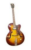 Hofner Senator archtop electric guitar, c1965-71, labelled to inside serial no. 399(BRUN.E.1)