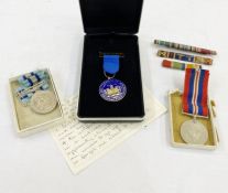 Royal Observer Corps medal named to 'Chief Observer. O. R. Pike', warden and freeman medal of