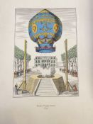 Twelve colour prints relating to the history of aerospace and ballooning from the late eighteenth to